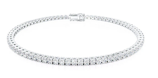 18 Karat White Gold Diamond Set Tennis Bracelet